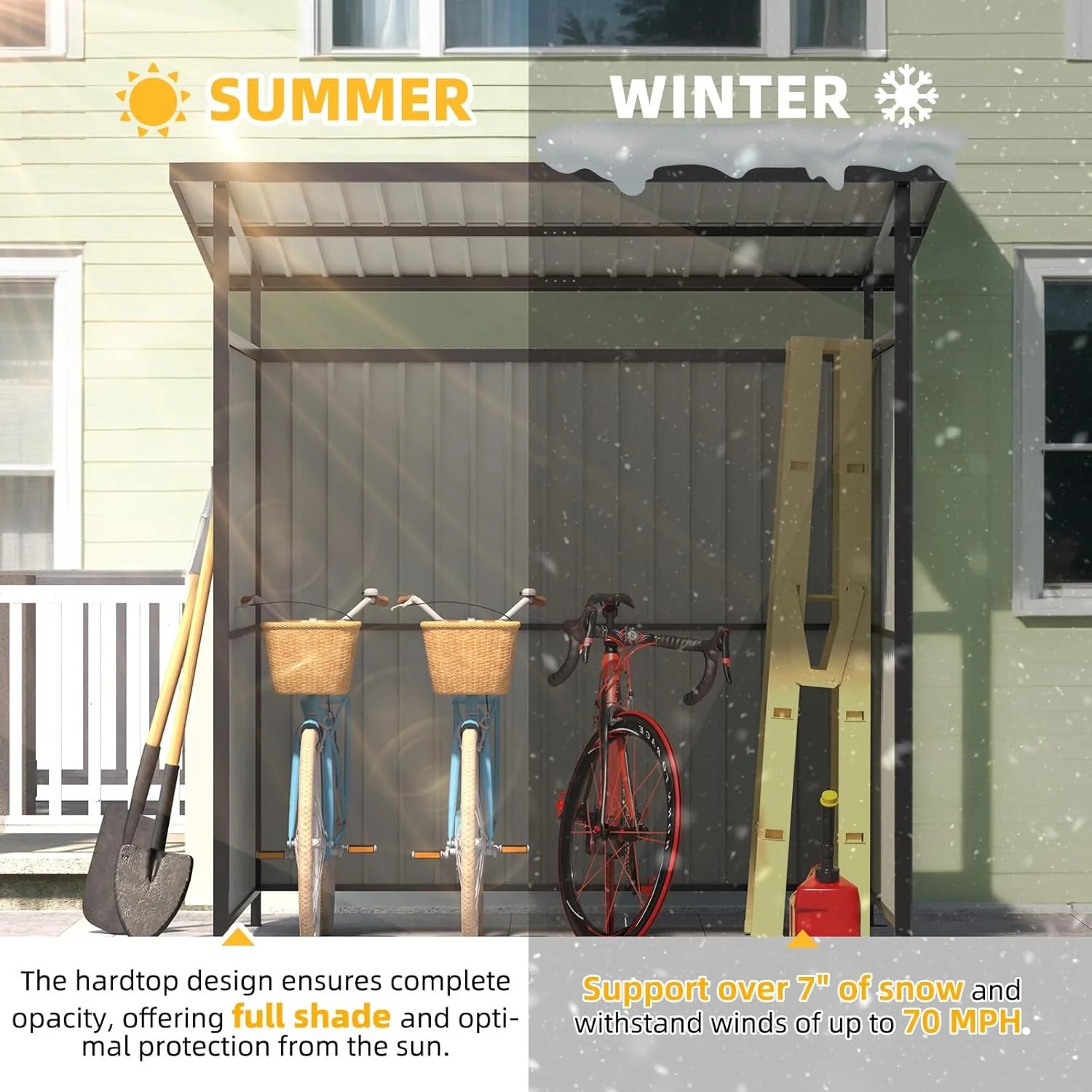 AECOJOY 6' x 6' Gazebo Outdoor Pergola for Patio, Small Lean to Hardtop Grill Gazebo - Product image 6