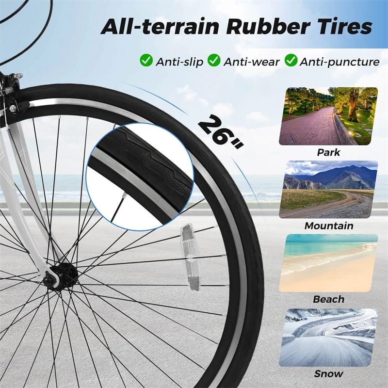 26" Mountain Bike 6-Speed Drivetrain Cycling Bicycle with Dual C-Brakes - Product image 39