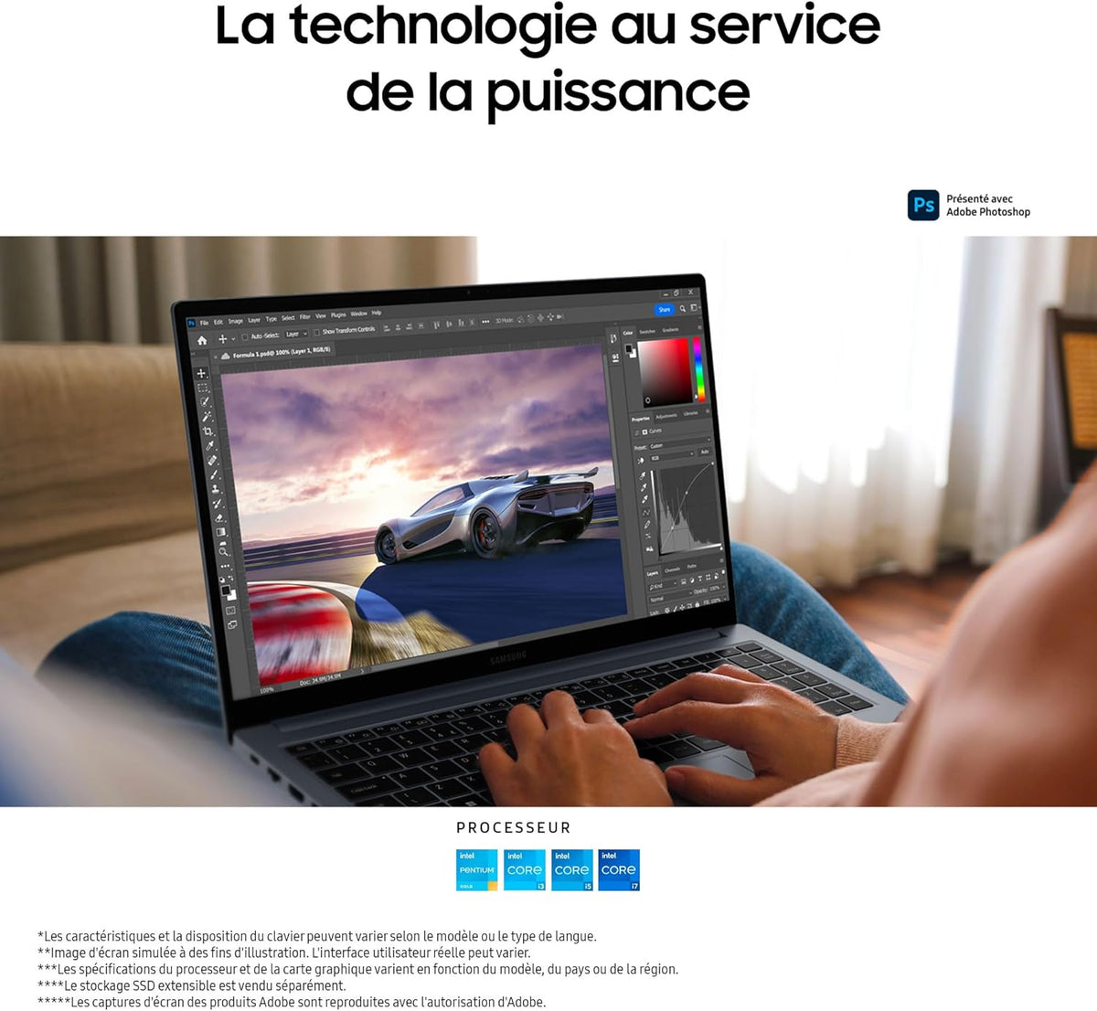 Galaxy Book4 Laptop 15.6'' Intel Core i5 8GB RAM 256GB SSD AZERTY FR Keyboard Gray Windows 11 Home