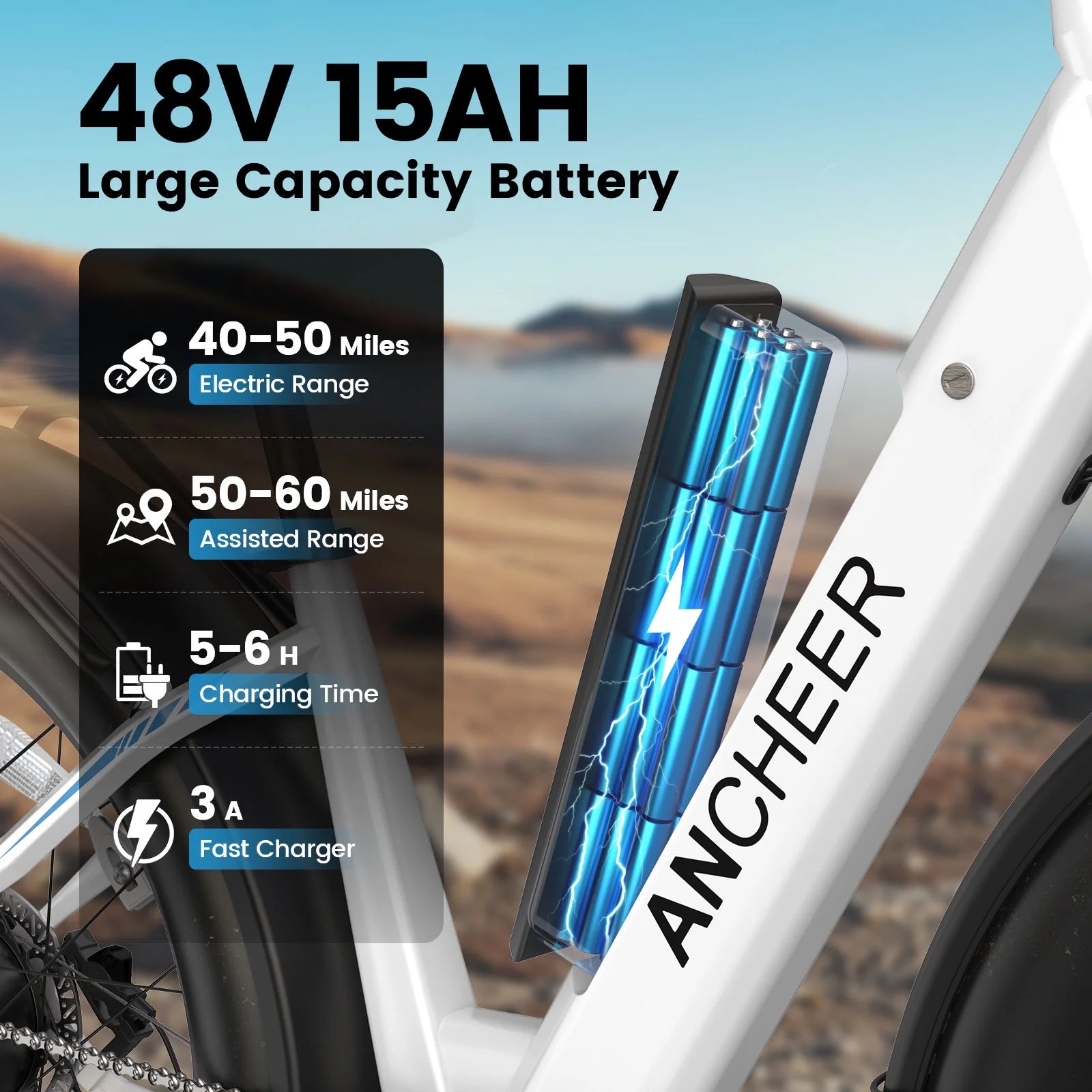 ANCHEER Electric Bike for Adults, 750W Ebike, 28MPH 60miles Electric Mountain Bike - Product image 15