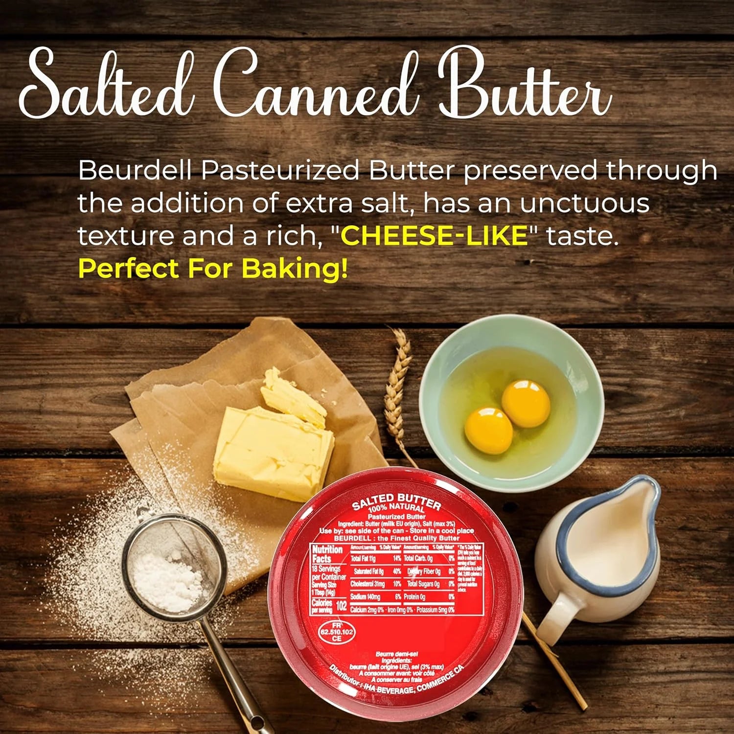 Beurdell Canned French Butter - 100% Natural Salted Pasteurized Real Butter - Product image 7