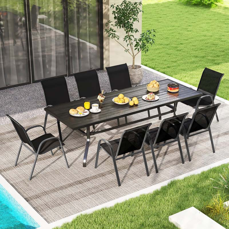 Set of 4 Outdoor Stackable Dining Chairs with Breathable Fabric, All Weather Patio Dining Chairs - Product image 31
