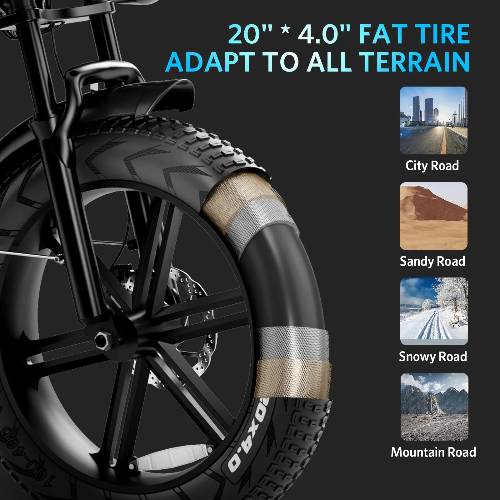 Hipatoo 26" Electric Bike 500W 20MPH E - Bike, 36V 10.4ah Battery, Ebike for Adults, E Bike UL2849 - Product image 13