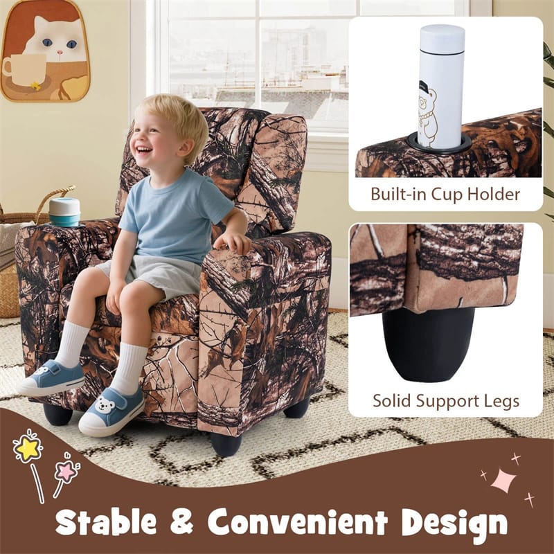 Kids Recliner Chair with Cup Holder & Side Pocket, Adjustable Toddler Lounge Sofa - Product image 53