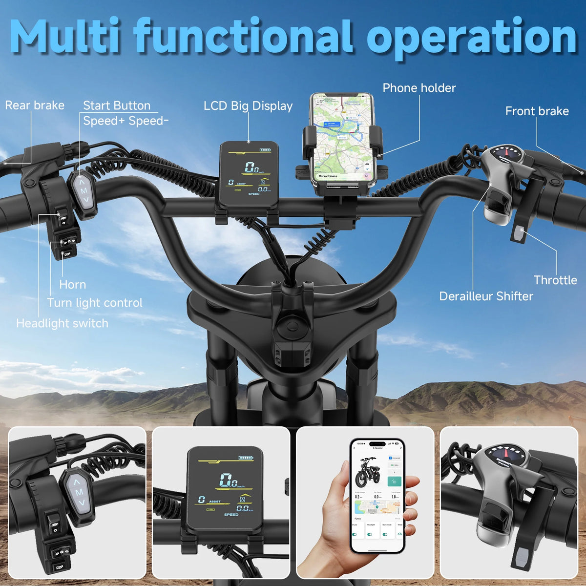 AOVOPRO AP20 Electric Bike for Adults 20 X 4.0 Fat Tire, 750W Off - Road E Bike, E - Product image 9