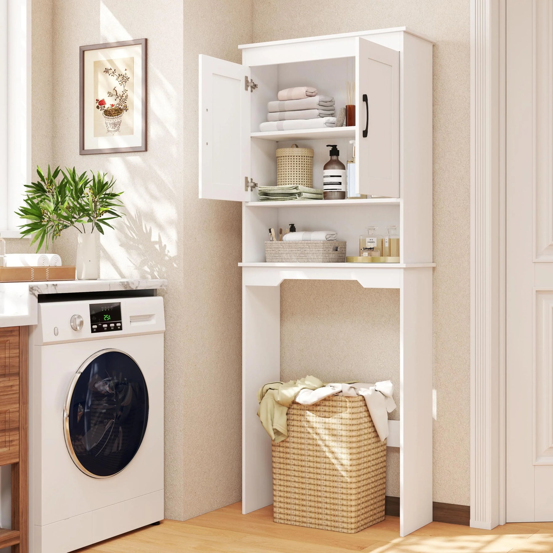 Tangkula Over Toilet Space Saver Bathroom Organizer with Storage Cabinet - Product image 3