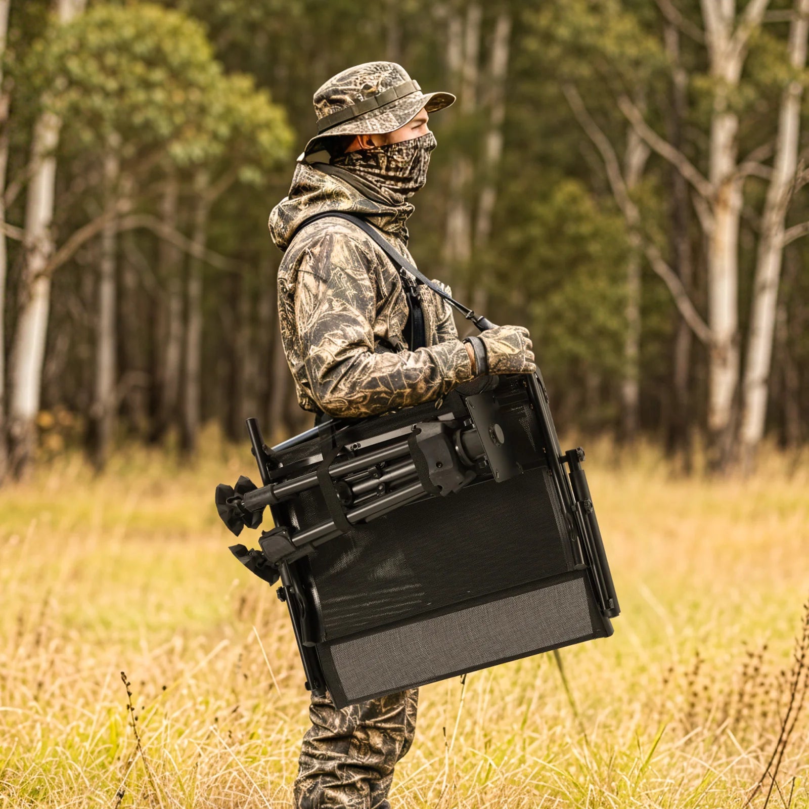 AECOJOY No Cushion Hunting Chair, Durable Metal Frame, Silent Swivel for Outdoor Shooting & Fishing - Product image 2