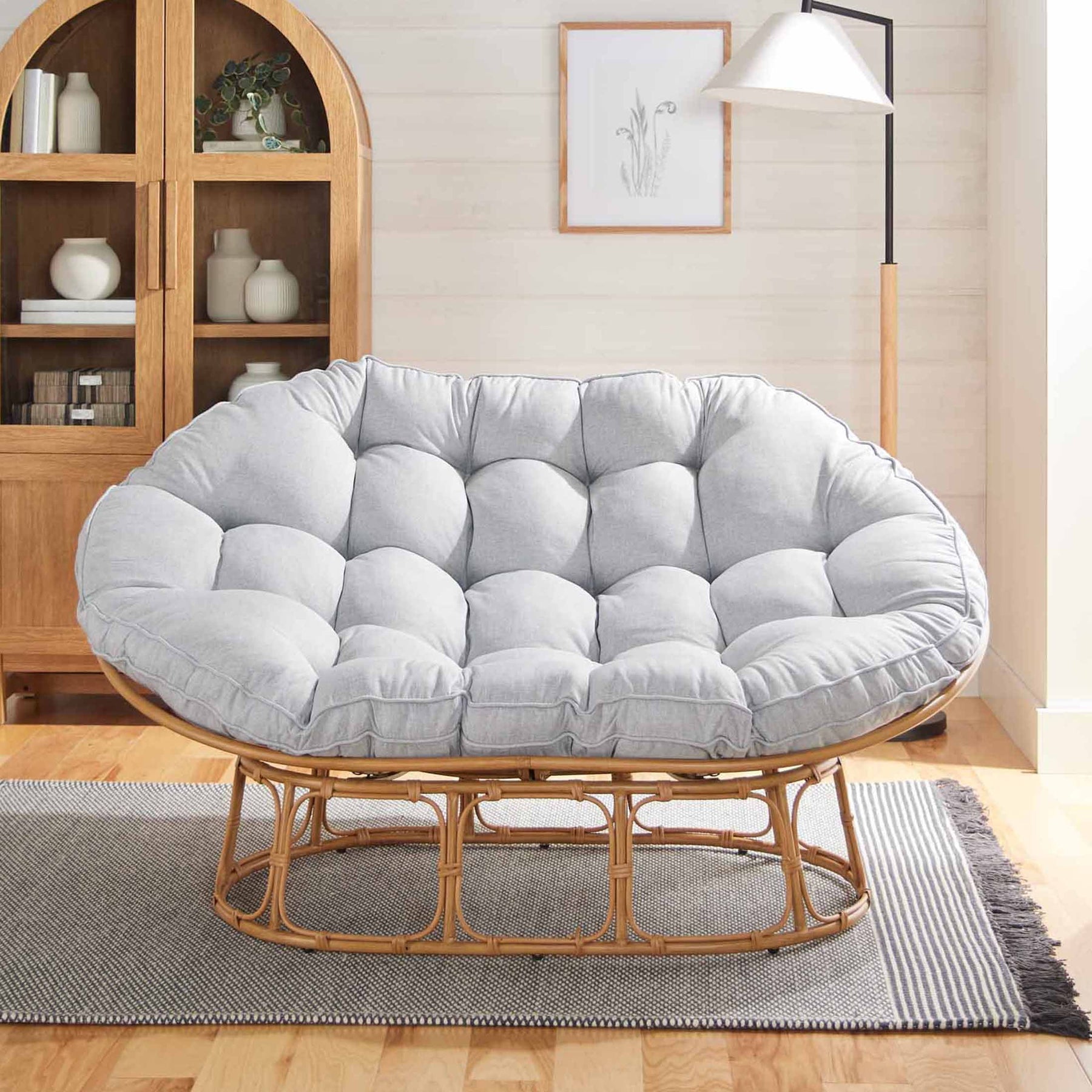 Better Homes & Gardens Double Papasan Accent Chair, Cream Boucle - Product image 10