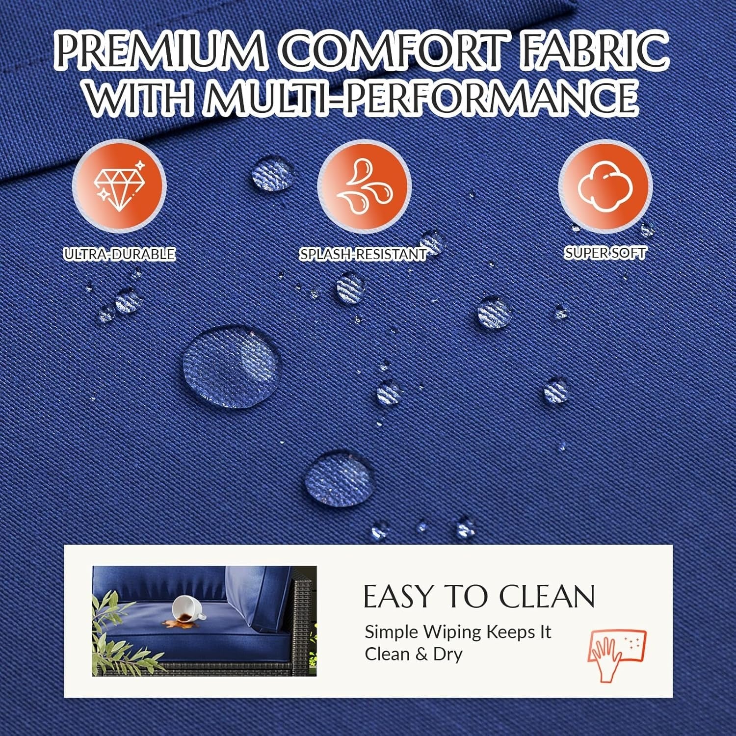 AECOJOY Outdoor Cushions for Patio Furniture 14PCS Outdoor Cushion Covers Replacement Washable with Zipper - Product image 21