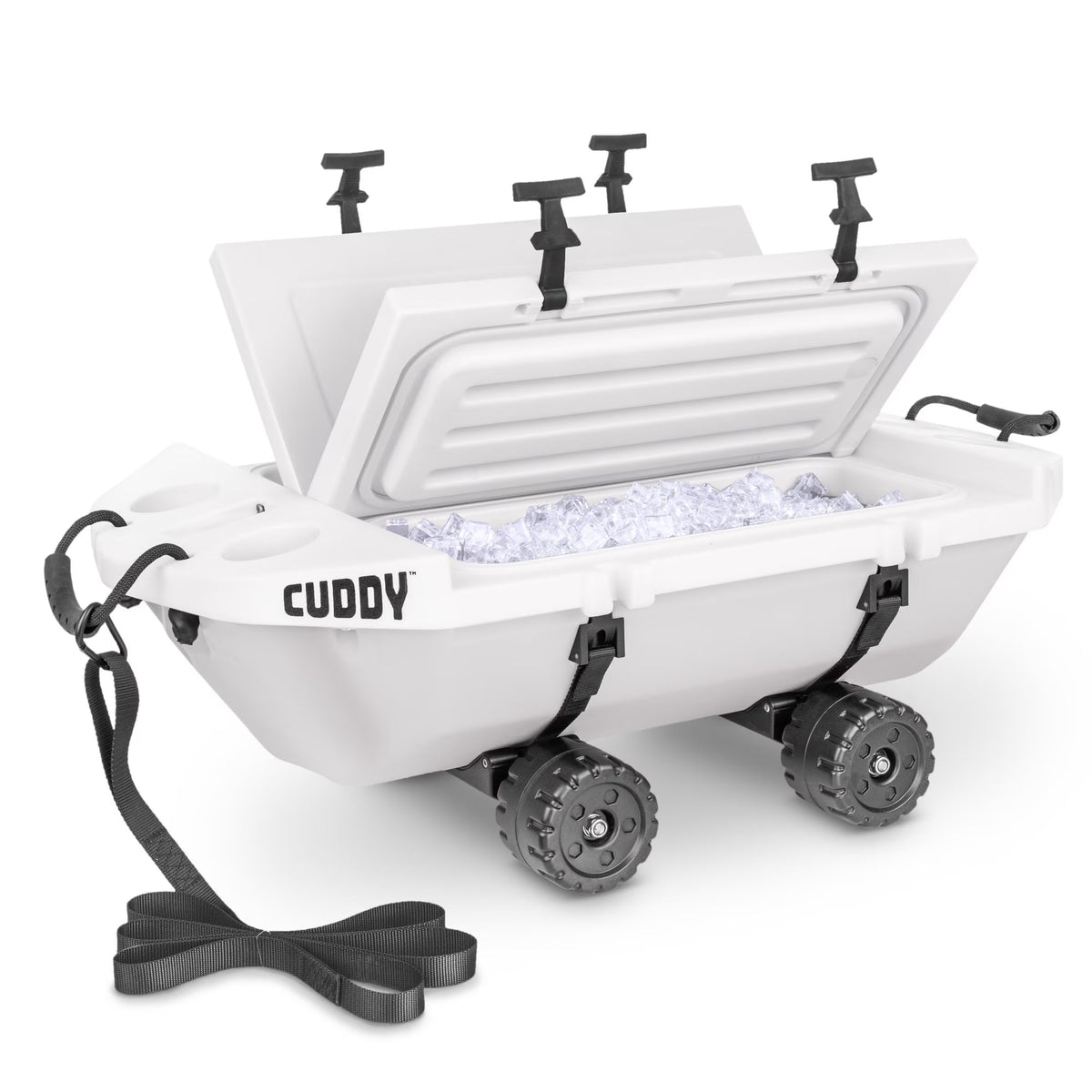 Cuddy 40 QT Floating Cooler and Dry Storage Vessel with Cuddy Crawler Wheel Kit - Navy - Product image 5