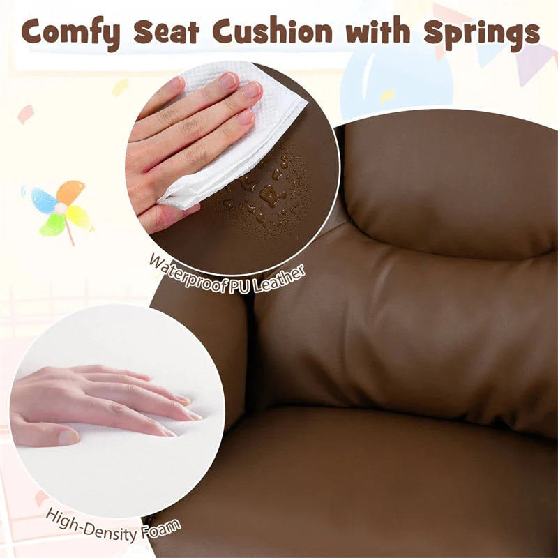 Kids Recliner Chair with Cup Holder & Side Pocket, Adjustable Toddler Lounge Sofa - Product image 44