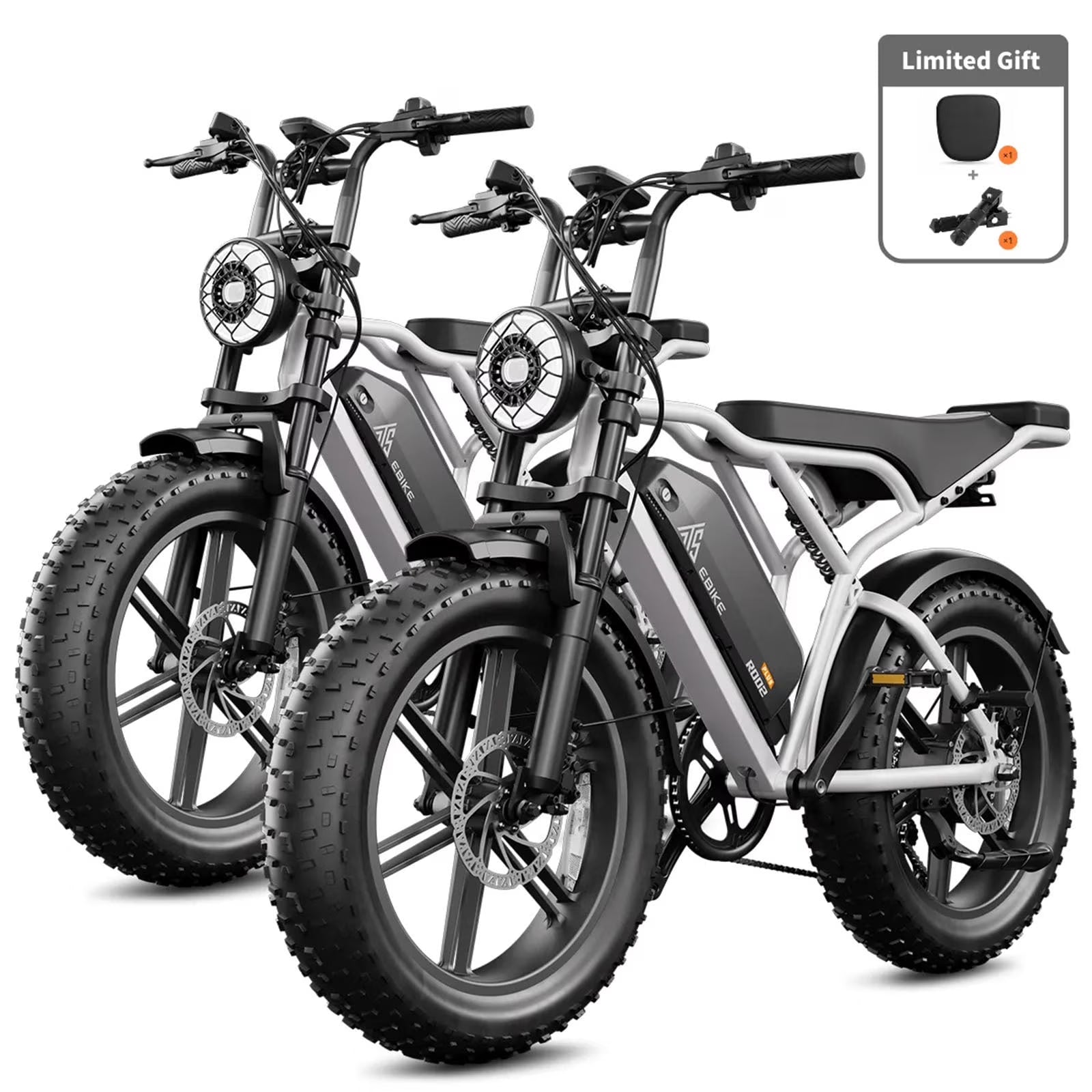 Electric Bike for Adults, 750W Peak 1500W Motor, 20"x4" Fat Tire E Bicycle, Hydraulic Disc Brakes - Product image 9