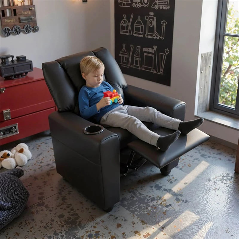 Kids Recliner Chair with Cup Holder & Side Pocket, Adjustable Toddler Lounge Sofa - Product image 19