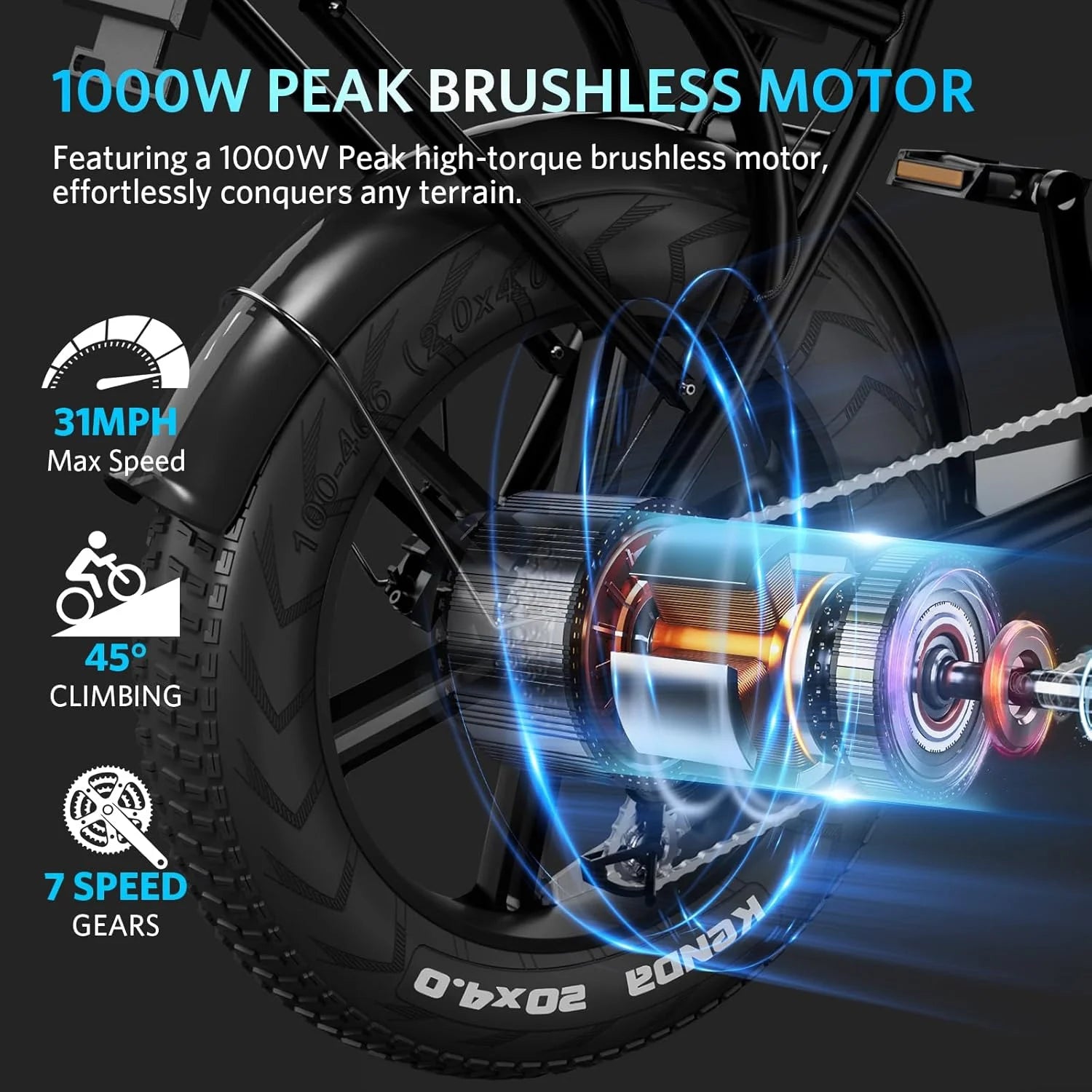 Hipatoo 26" Electric Bike 500W 20MPH E - Bike, 36V 10.4ah Battery, Ebike for Adults, E Bike UL2849 - Product image 16