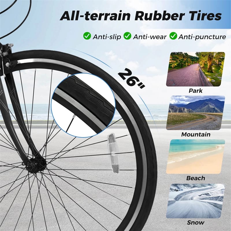 26" Mountain Bike 6-Speed Drivetrain Cycling Bicycle with Dual C-Brakes - Product image 9