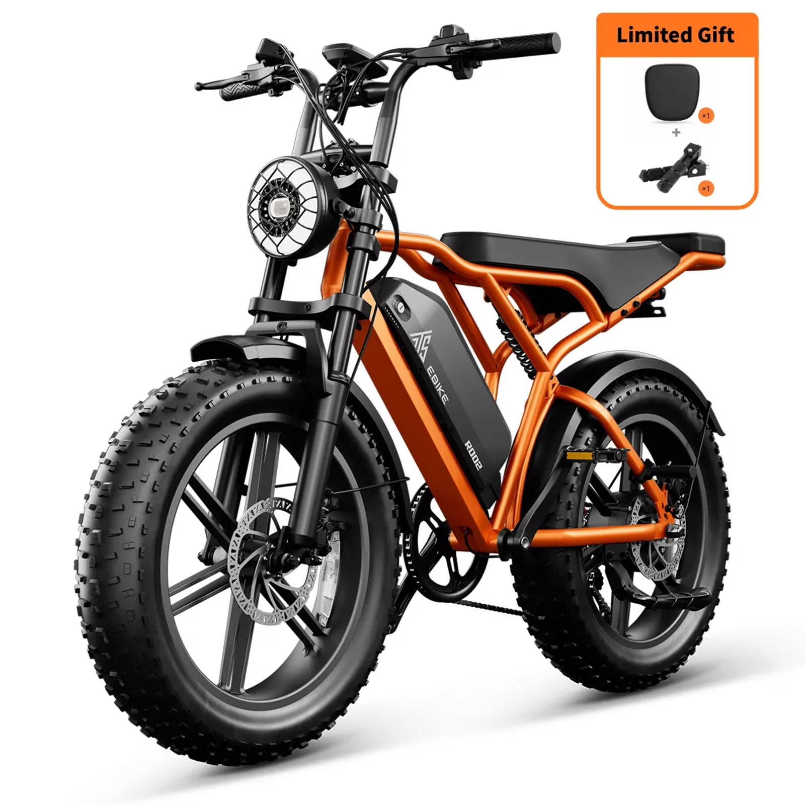 Electric Bike for Adults, 750W Peak 1500W Motor, 20"x4" Fat Tire E Bicycle, Hydraulic Disc Brakes - Product image 15