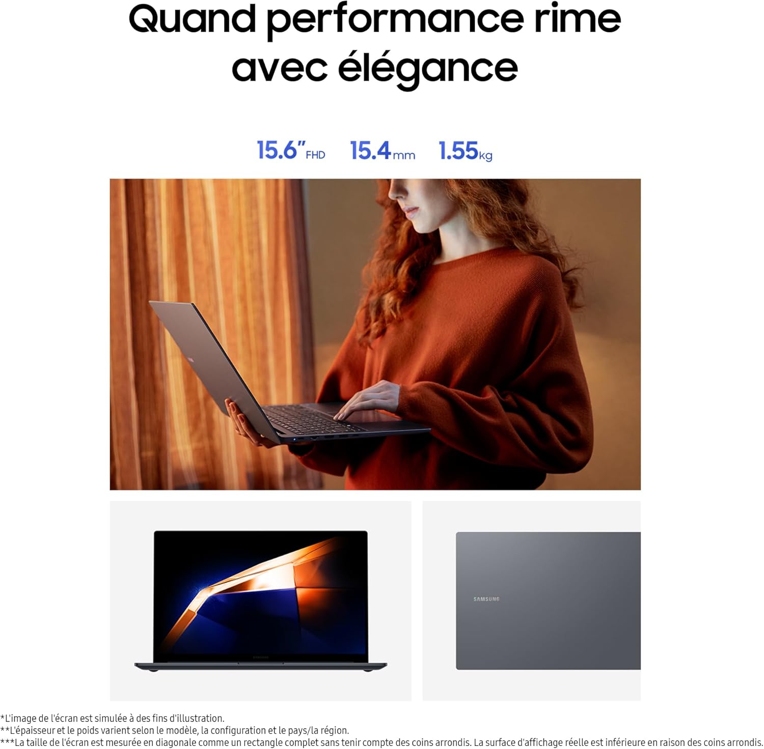 Galaxy Book4 Laptop 15.6'' Intel Core i5 8GB RAM 256GB SSD AZERTY FR Keyboard Gray Windows 11 Home