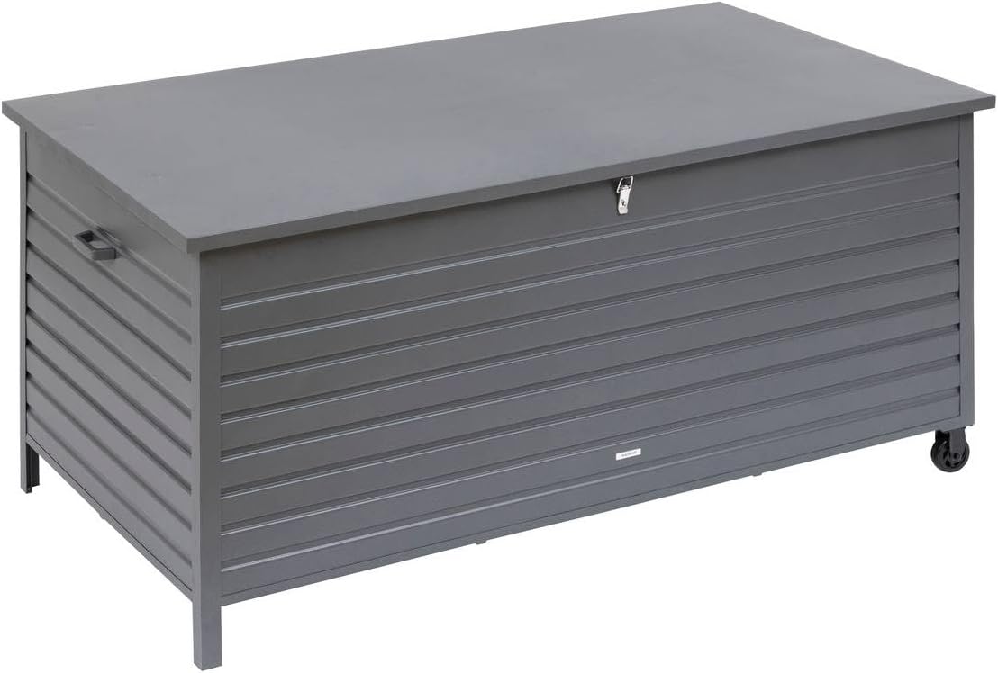 Hespéride - Menango graphite storage box 195 x 96 x 108 cm in epoxy treated aluminum
