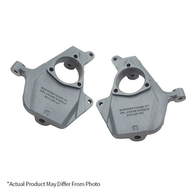 BELLTECH 2515 DROP SPINDLE SET 2 in. Drop Spindle Set 2015-2018 Chevrolet Silverado/Sierra 1500 (All Cabs) 15-18 Tahoe Suburban Avalanche (2WD Only)(For use w/ 3 in. or more drop only) 2 in. Drop Spindle