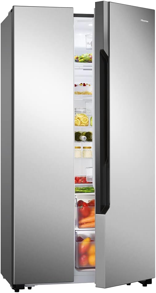 Hisense RS670N4BC2 521 L Freestanding American-Style Refrigerator - Stainless Steel