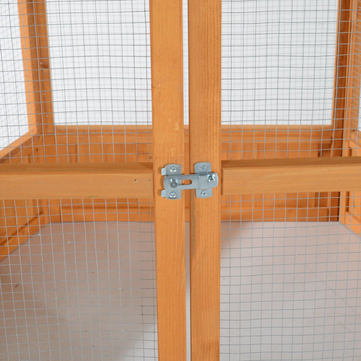 2025 Large Hexagonal Wooden Outdoor Aviary Bird Cage with Covered Roof -