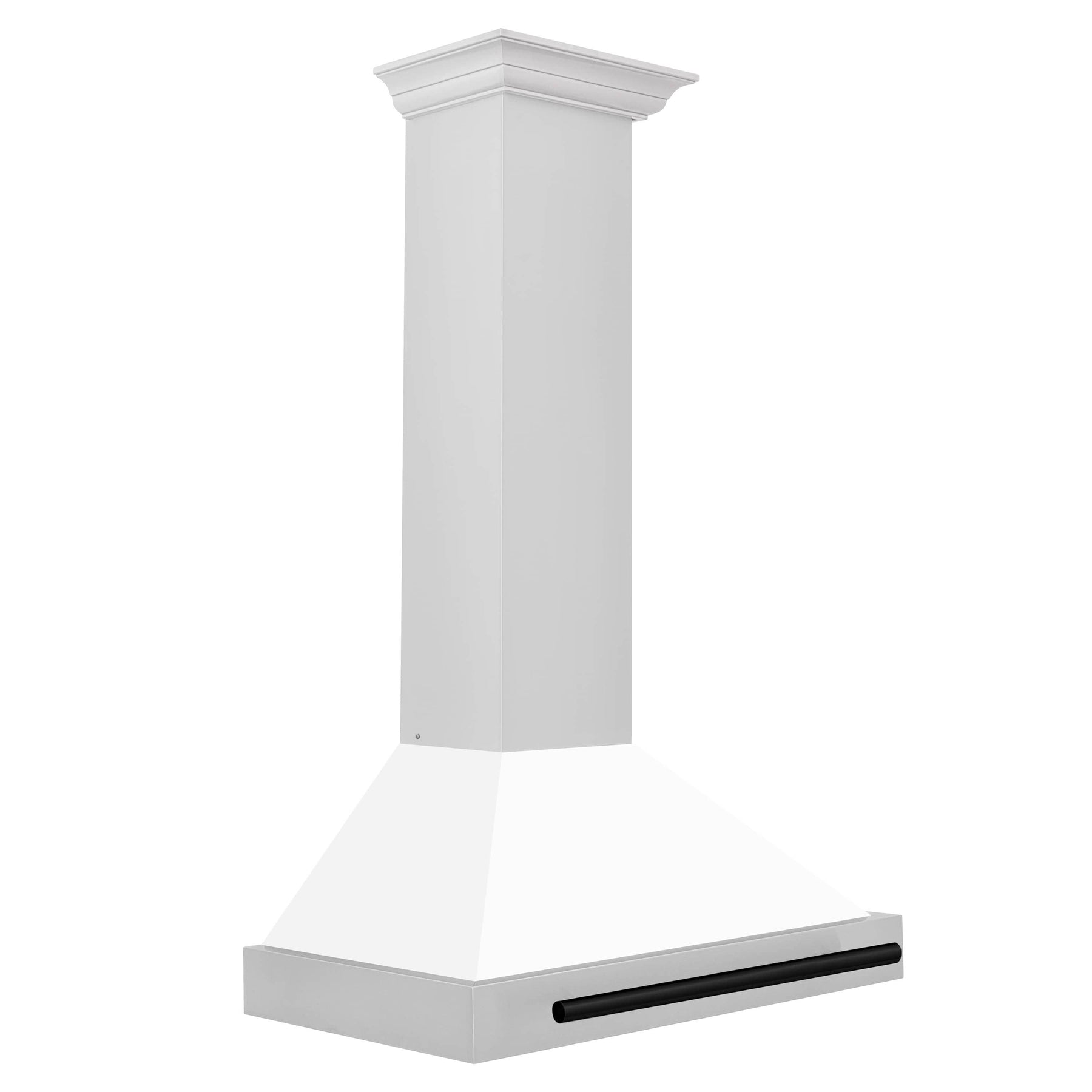 ZLINE 30 in. Autograph Edition Stainless Steel Range Hood with White Matte Shell and Accents (kb4stz-wm30) - Product image 1