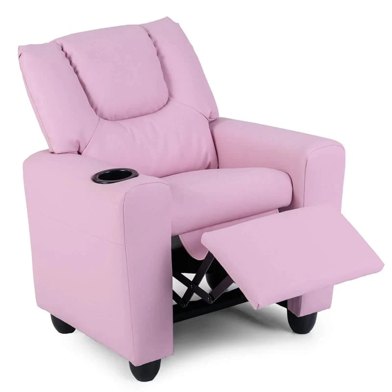 Kids Recliner Chair with Cup Holder & Side Pocket, Adjustable Toddler Lounge Sofa - Product image 2