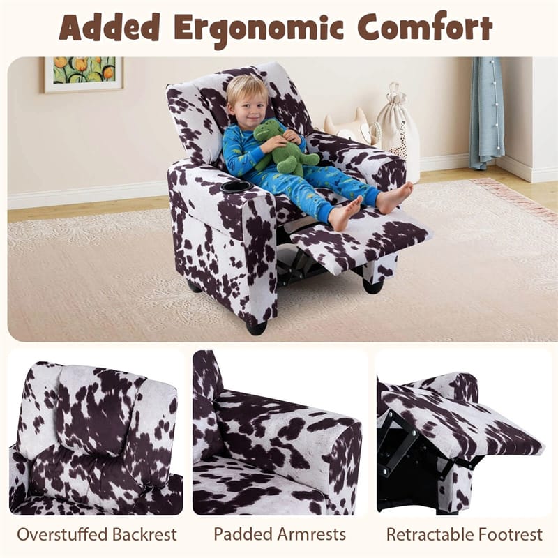 Kids Recliner Chair with Cup Holder & Side Pocket, Adjustable Toddler Lounge Sofa - Product image 64