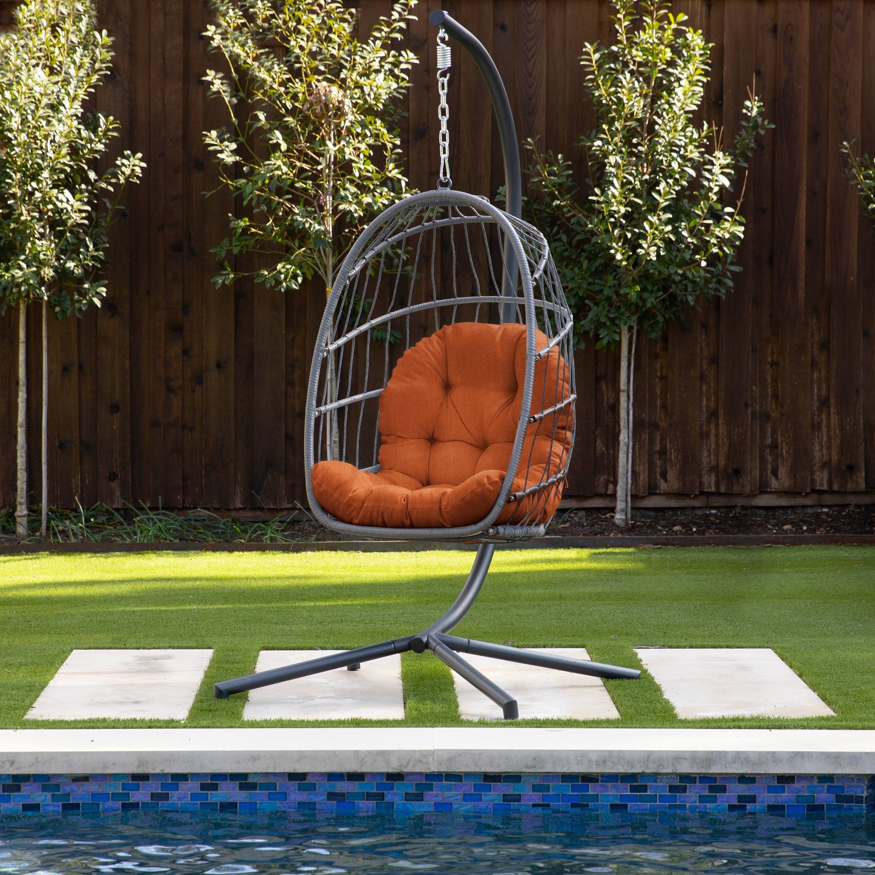 Humble + Haute Sunbrella Egg Chair Cushion Only) - 27 x 44 x 4 Inches - Canvas Rust - Product image 1