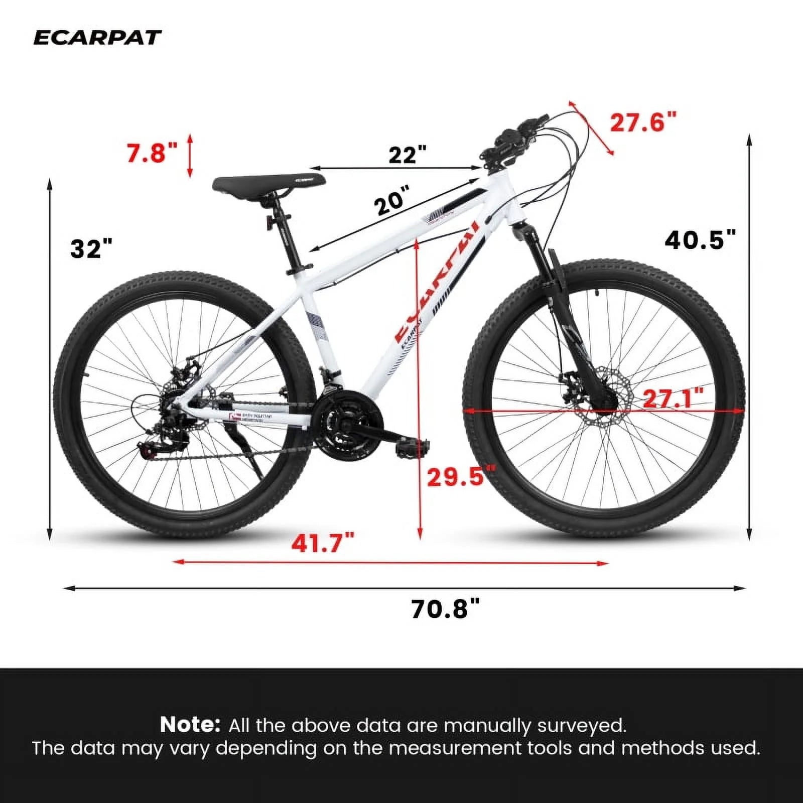 27 in Mountain Bike 21 Speed, Suspension Fork, Aluminum Frame Disc Brake - Product image 8