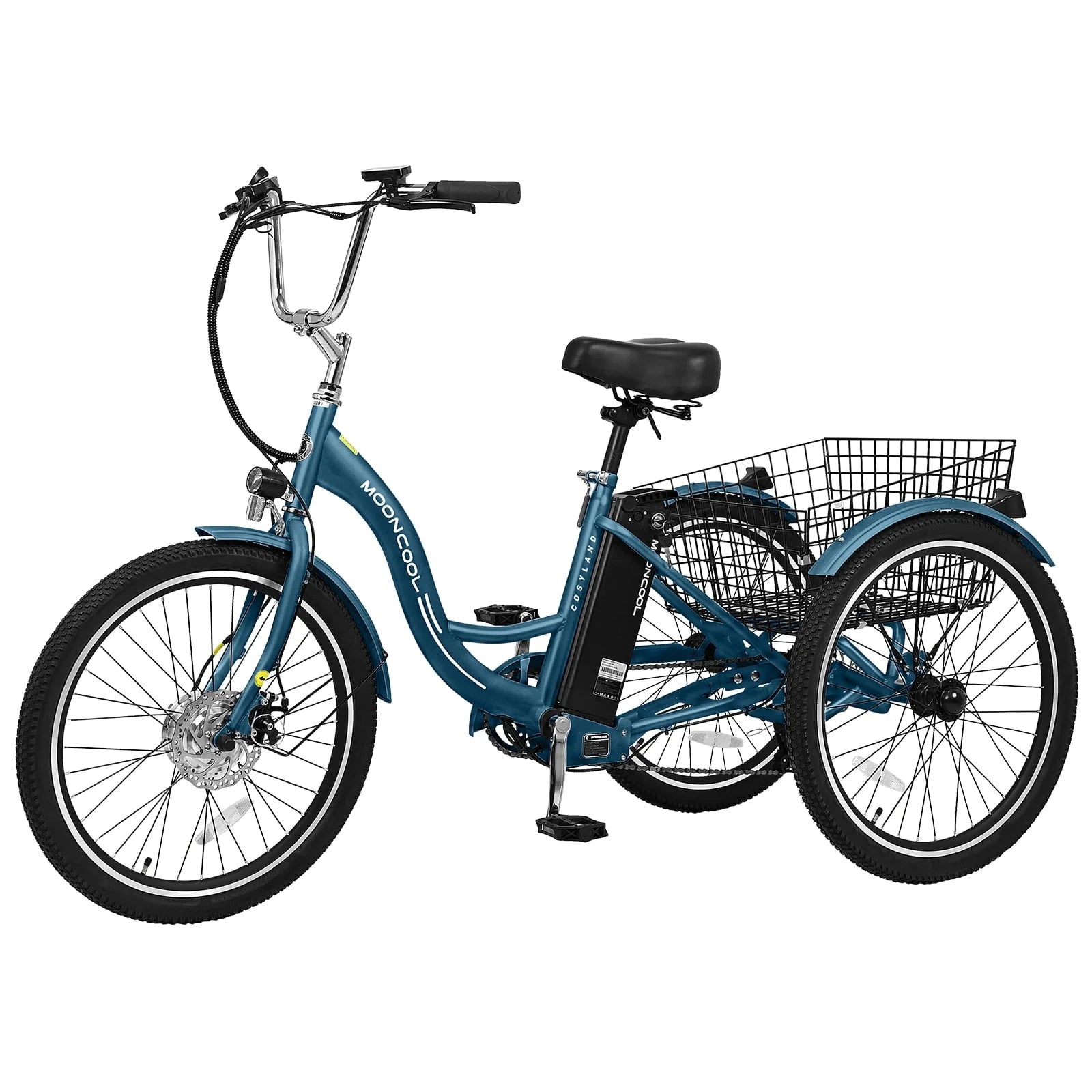 Lilypelle Electric Tricycle, 3 Wheel Motorized Bicycle, with 350W Motor 36V 10.4AH Lithium Battery UL - Product image 12