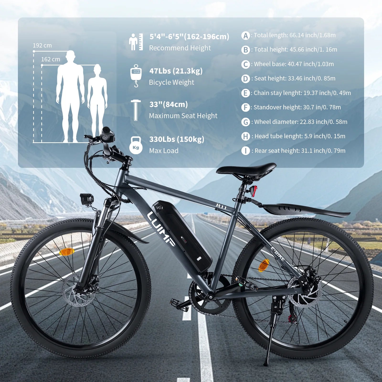 Hipatoo 26" Electric Bike 500W 20MPH E - Bike, 36V 10.4ah Battery, Ebike for Adults, E Bike UL2849 - Product image 2