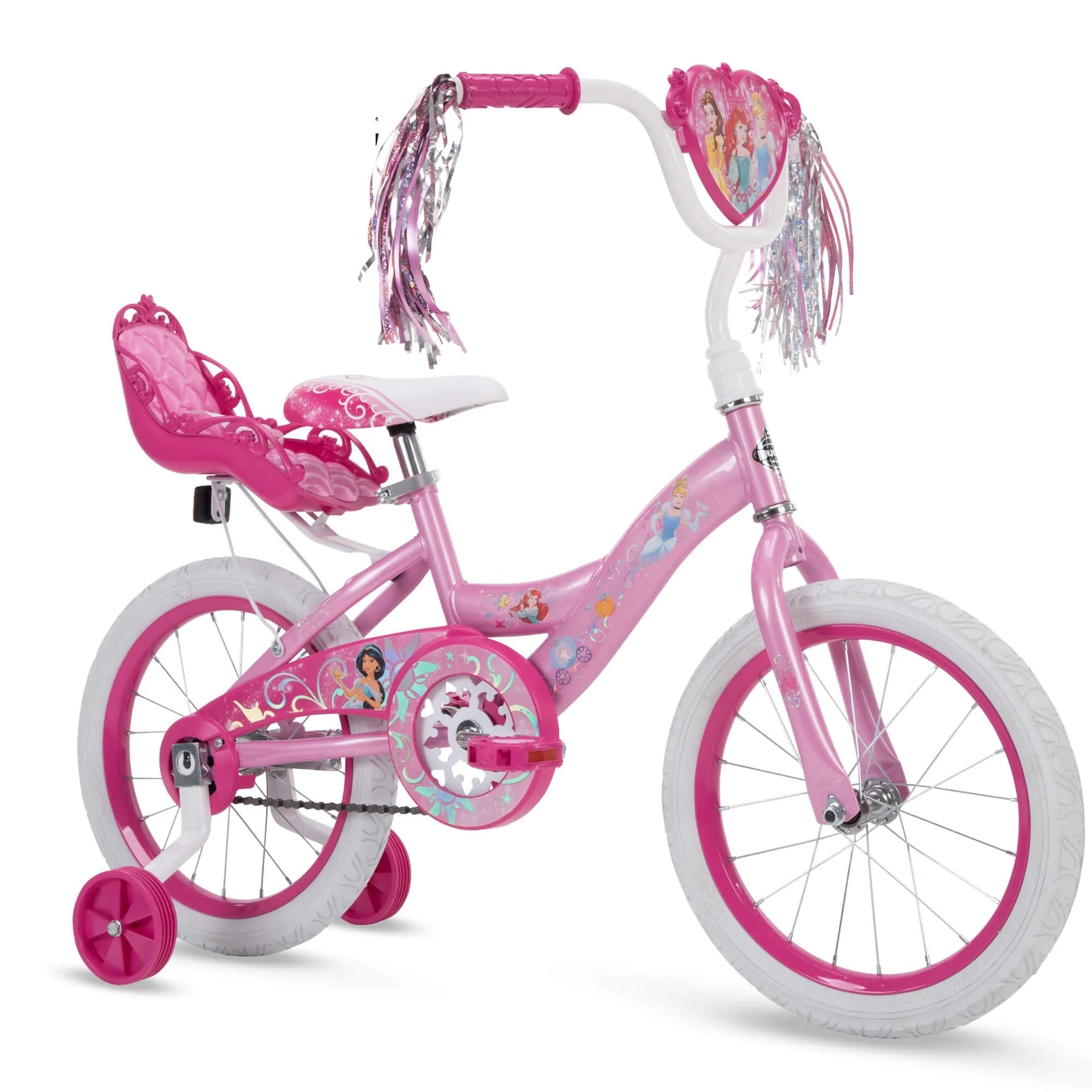Princess Girls' 16" Sidewalk Bike with Training - Wheels by Huffy, Pink - Product image 2