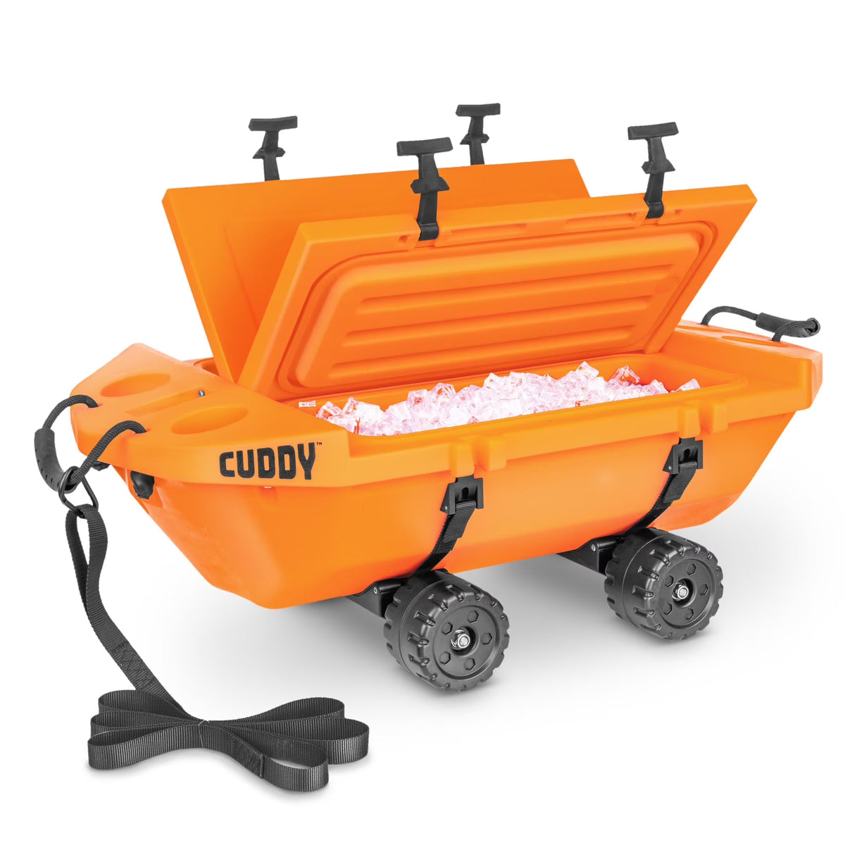 Cuddy 40 QT Floating Cooler and Dry Storage Vessel with Cuddy Crawler Wheel Kit - Navy - Product image 3