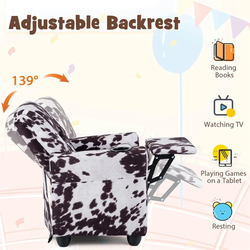 Kids Recliner Chair with Cup Holder & Side Pocket, Adjustable Toddler Lounge Sofa - Product image 61