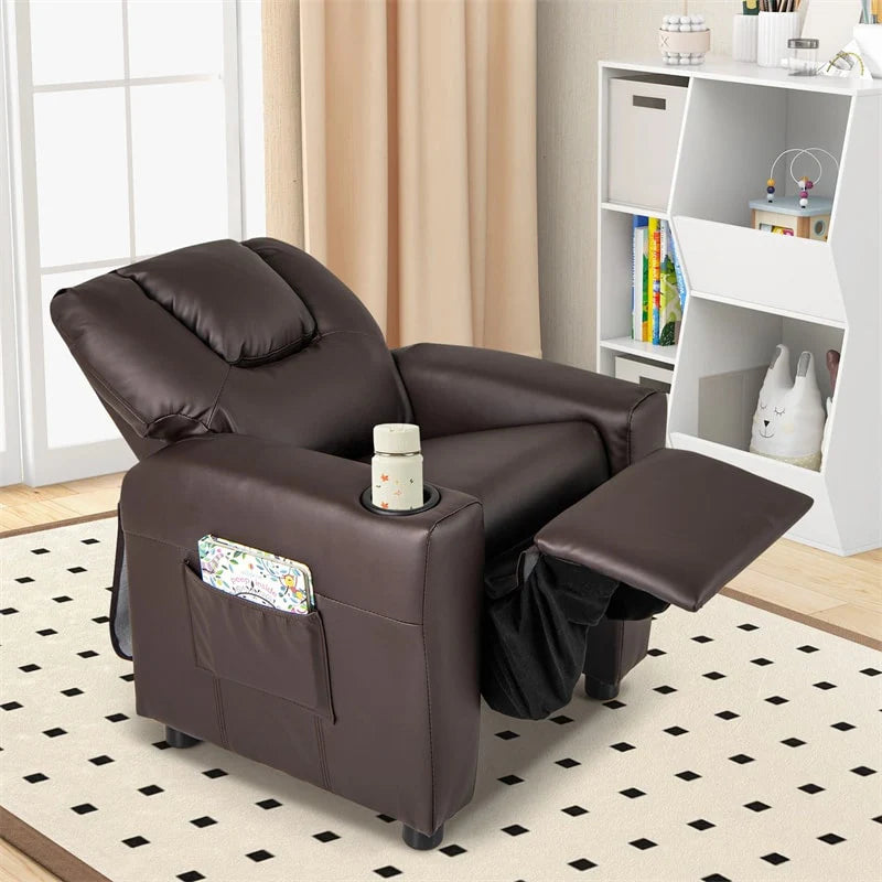 Kids Recliner Chair with Cup Holder & Side Pocket, Adjustable Toddler Lounge Sofa - Product image 22