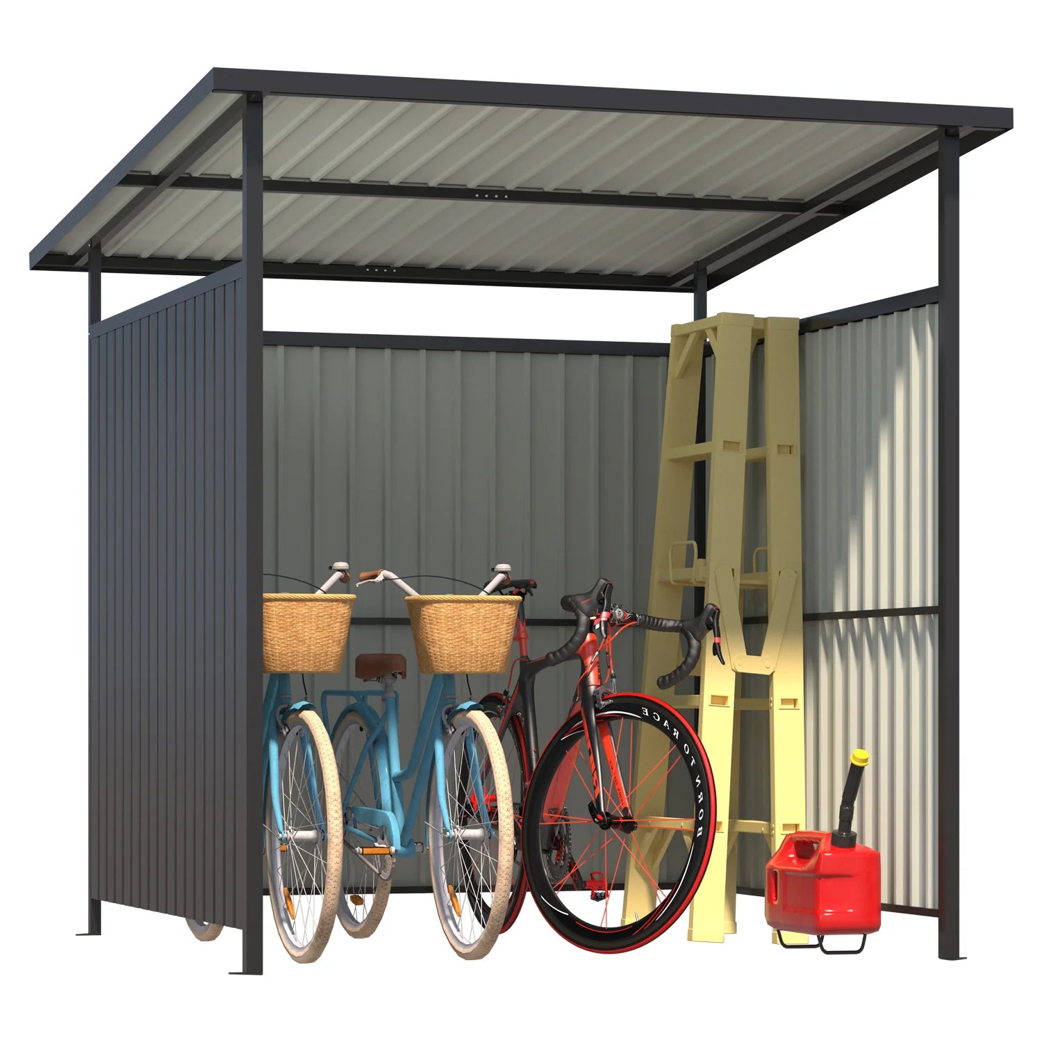 AECOJOY 6' x 6' Gazebo Outdoor Pergola for Patio, Small Lean to Hardtop Grill Gazebo - Product image 1