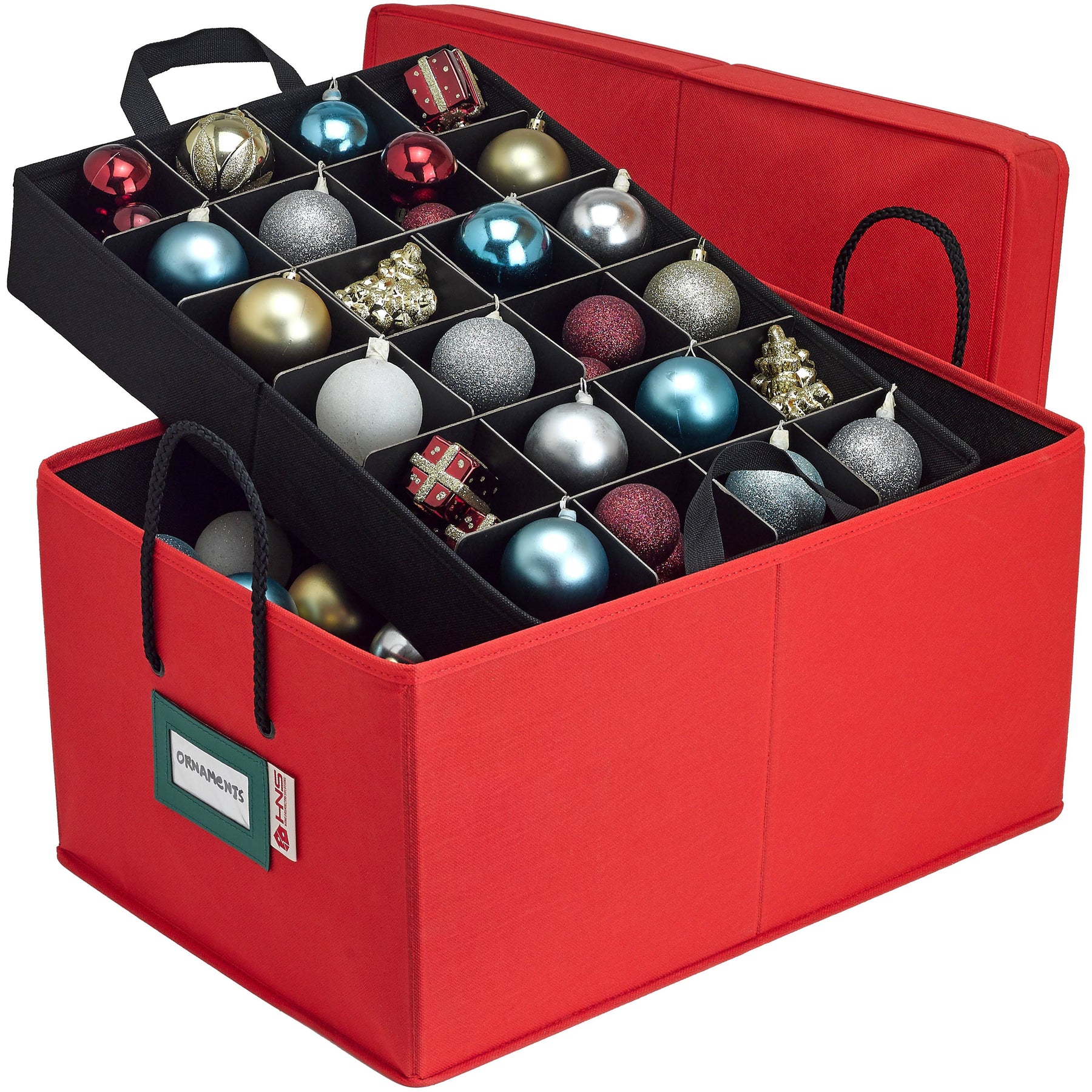 Hold N' Storage Christmas Ornament Storage Container Box Heavy Duty, Storage Bins - Convenient Durable - Product image 1