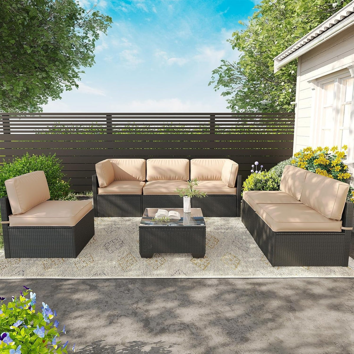AECOJOY Outdoor Cushions for Patio Furniture 14PCS Outdoor Cushion Covers Replacement Washable with Zipper - Product image 10