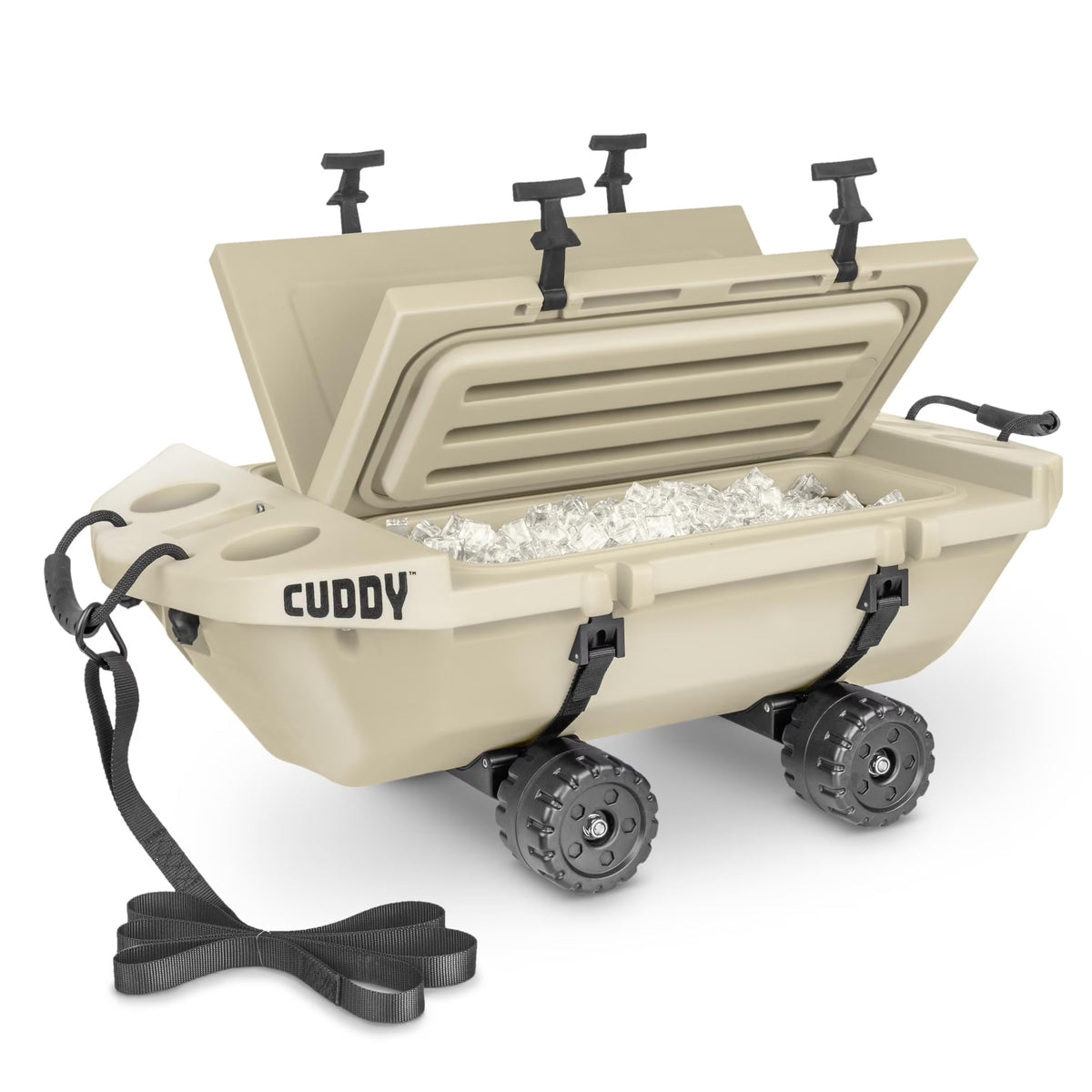 Cuddy 40 QT Floating Cooler and Dry Storage Vessel with Cuddy Crawler Wheel Kit - Navy - Product image 7
