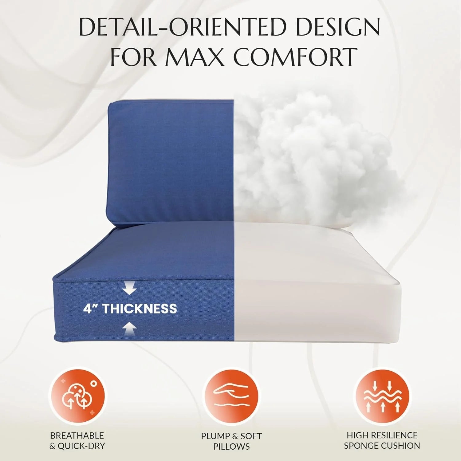 AECOJOY Outdoor Cushions for Patio Furniture 14PCS Outdoor Cushion Covers Replacement Washable with Zipper - Product image 22
