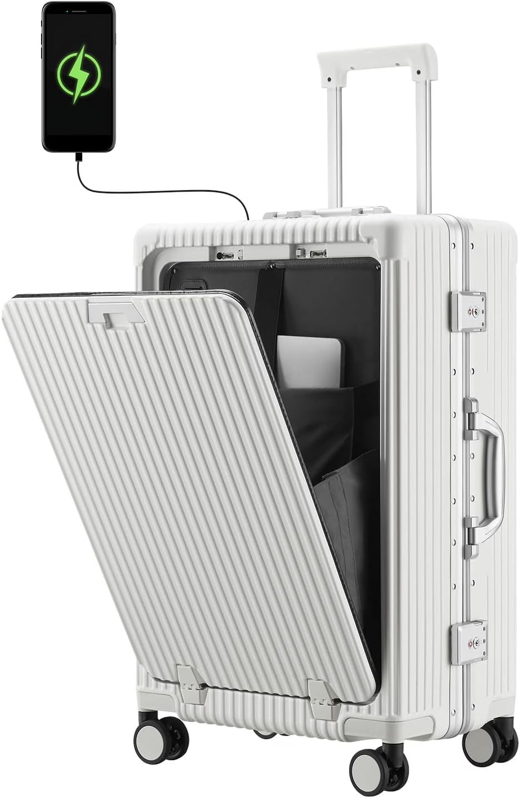 Carry - on Luggage with USB Charging Port, Front Compartment, TSA Lock - Product image 3