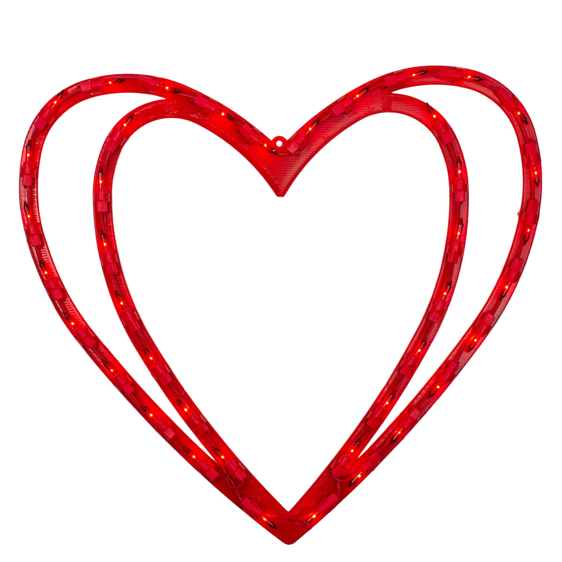 Northlight 17" Pre-Lit Scarlet Double Heart Valentine's Day Window Silhouette Decoration - Red - Product image 1