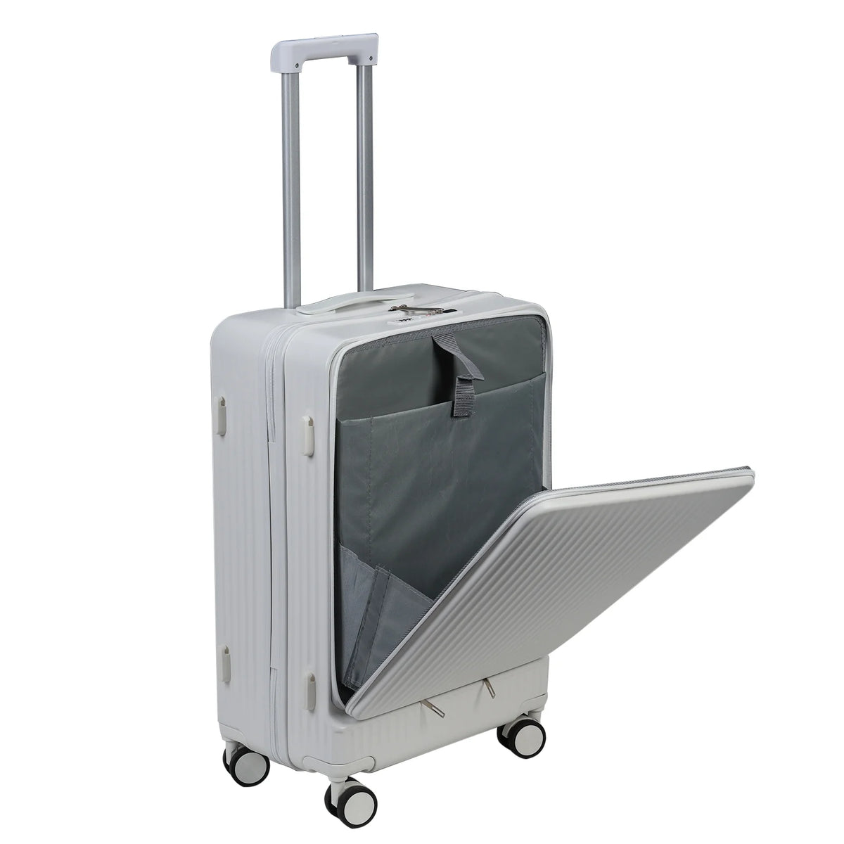 24 in Checked Luggage with Front Pocket, USB Charging Port, Built - in Lock Carry on Suitcase - Product image 3