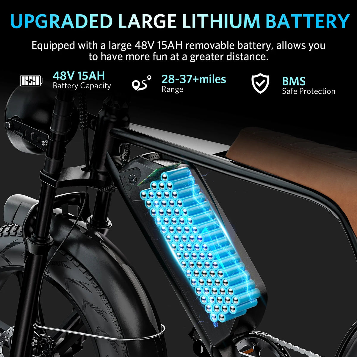 Hipatoo 26" Electric Bike 500W 20MPH E - Bike, 36V 10.4ah Battery, Ebike for Adults, E Bike UL2849 - Product image 17