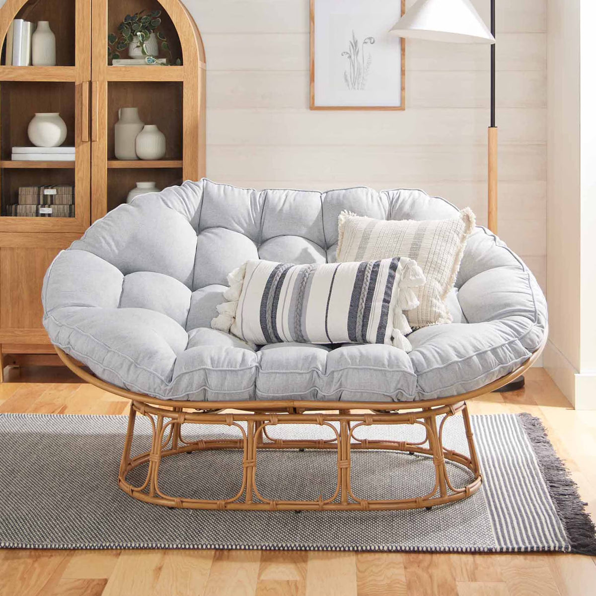 Better Homes & Gardens Double Papasan Accent Chair, Cream Boucle - Product image 3