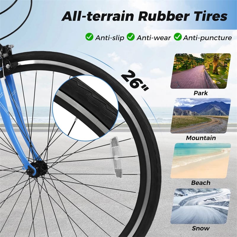 26" Mountain Bike 6-Speed Drivetrain Cycling Bicycle with Dual C-Brakes - Product image 29