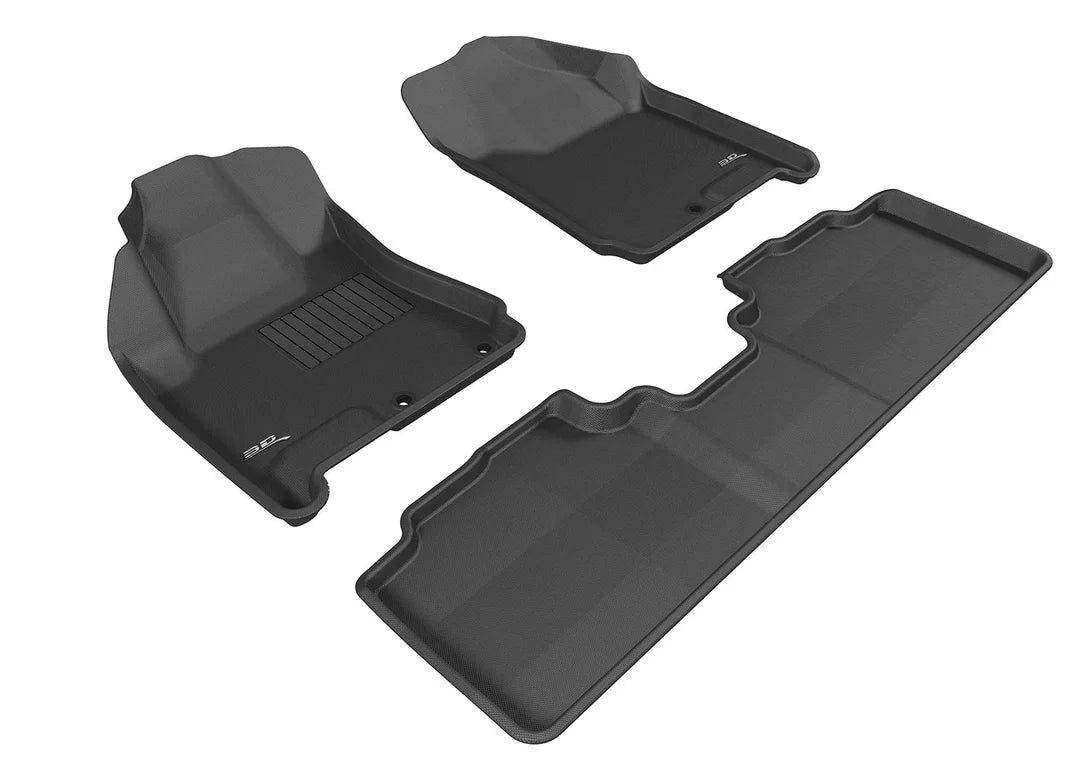 3D MAXpider L1CD00801509 - 2010-2016 Cadillac SRX Kagu 1st & 2nd Row Floormats - Black
