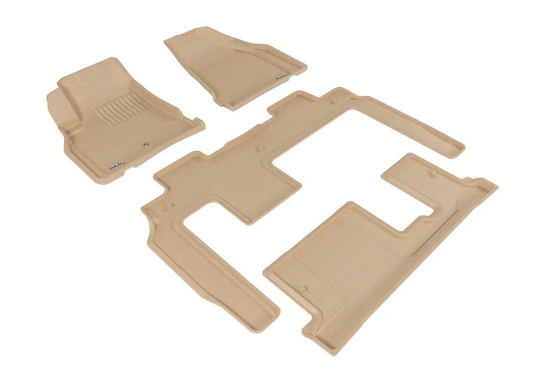 3D MAXpider L1GM01201502 - KAGU Floor Mat; Tan; 4 pc.; Front Rear and Third Row;