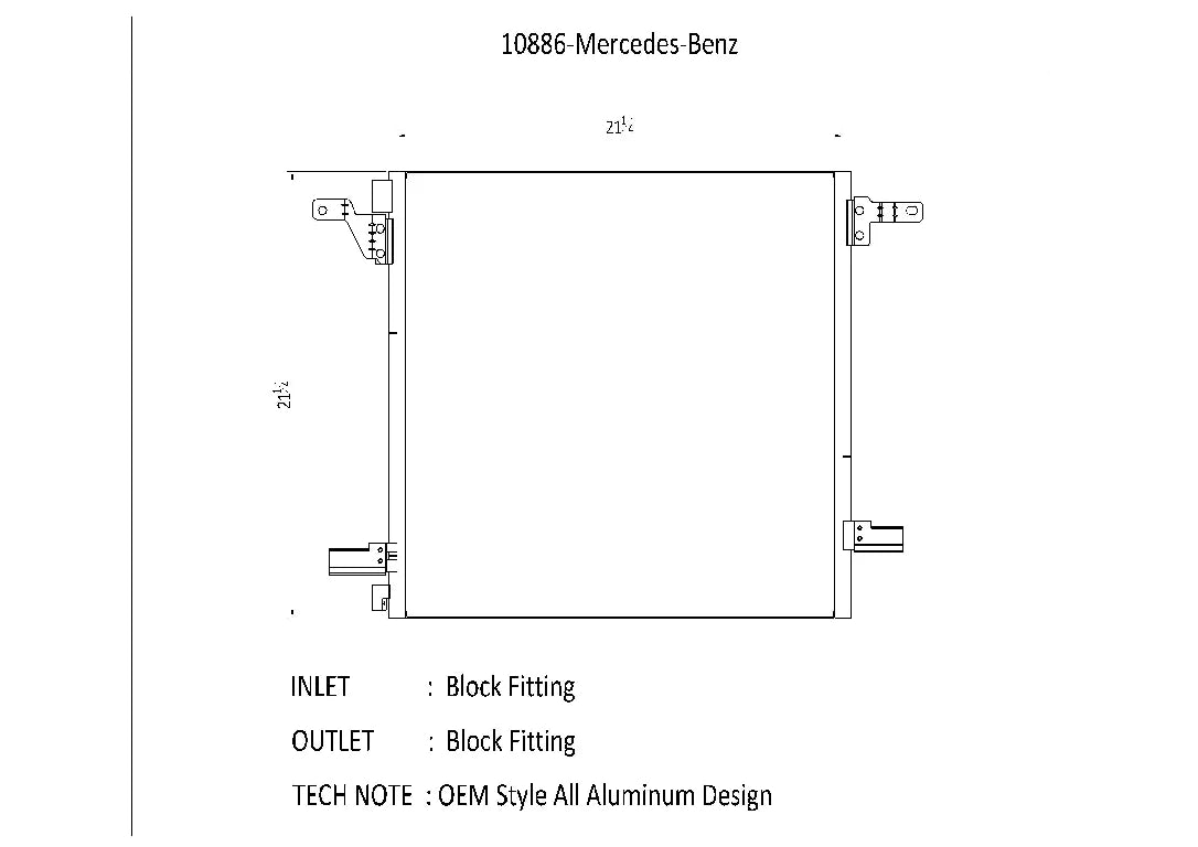 CSF A/C Condenser / Mercedes-Benz / ML320 / ML350 / ML430 / ML500 / 3.2L / 3.7L / 4.3L / 5.0L